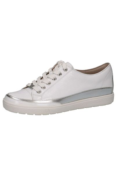 Caprice Damen Low Sneaker Low Top G-Weite 9-23654-42 Weiß 197 White Comb Leder mit CAP Airmotion &amp; CAP Airmo