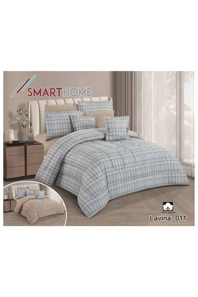 smart home Double-sided comforter set, 8-piece duvet cover set, 8-piece double duvet cover set