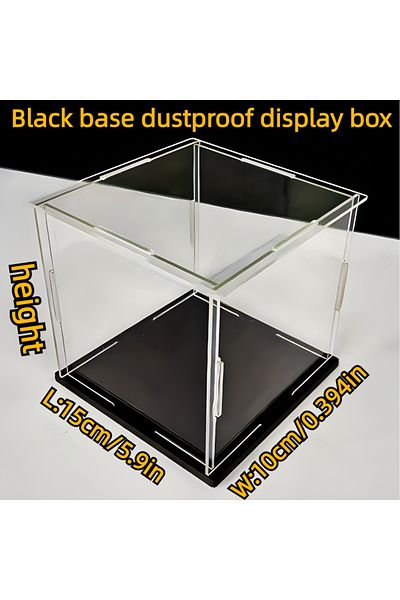 Choice height 15cm 15x10 1pcs, black base acrylic display box, suitable for toy dolls, collectibles, and si