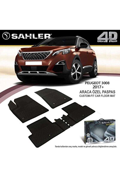 Sahler 4,5d Siyah Peugeot 3008 2016- Paspas