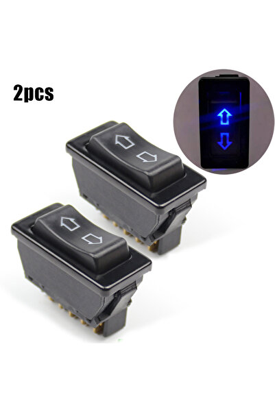 Choice 2 قطعة مفاتيح طاقة السيارة عالمية 12 فولت 2 اتجاهين لحظية كهربائية هوائية لأعلى ولأسفل