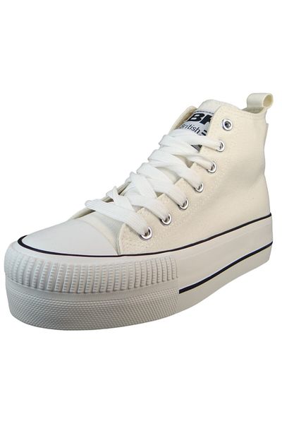 British Knights Damen High Sneaker Kaya Mid High Top B49-3701 Weiß 01 off white Textil