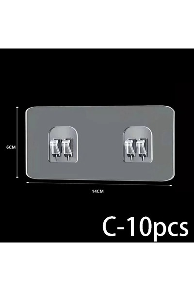 Choice C-10pcs-6X14CM 5-50pcs لاصق قوي مقاوم للماء رف لاصق للحمام والمطبخ