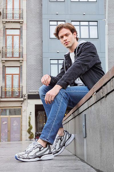 Jump 29550 Γκρι - Λευκό Ανδρικό Sneaker Casual Sneakers