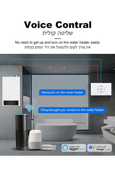 Choice 20a Tuya Smart Wifi Water Heater Boiler Touch Switch 4400w Us Standard Timer Smart Life App Remot...