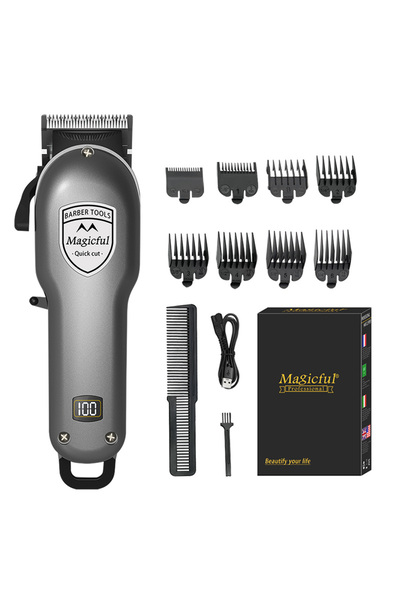 Choice ماكينة قص الشعر الاحترافية GH8580 Magicful Fashion للرجال مع بطارية ليثيوم أيون قابلة لإعادة الشحن