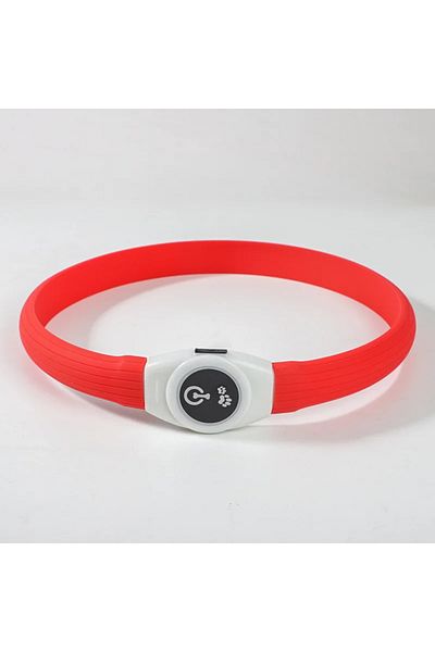 Choice 65CM Red Collar New Led Luminous Dog Collar PVC Waterproof , For Large Medium Small Dogs Collar Usb