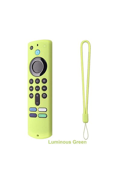 Choice غطاء حماية لجهاز التحكم عن بعد من السيليكون باللون الأخضر المضيء لجهاز Fire Stick 4k Max/جهاز التحكم عن بعد لجهاز Fire TV من الجيل الثالث G
