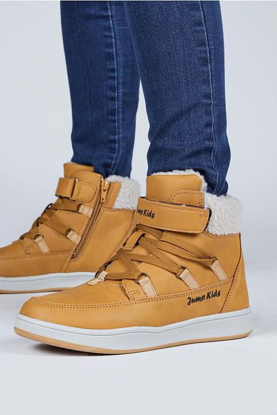 Jump 29180 Πήλινες μπότες για κορίτσια με Velcro και φερμουάρ