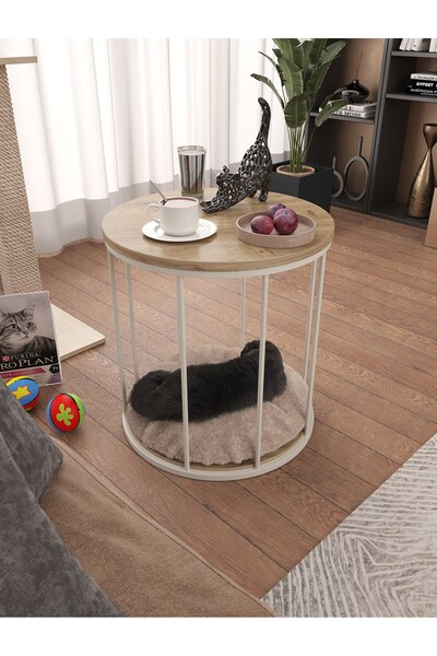 Macco Mobilya Fio Kedi Yuvalı Sehpa Atlantik Çam