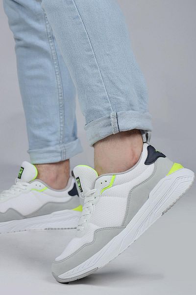 Jump 28040 White - Gray Men's Sneaker Casual Sneakers