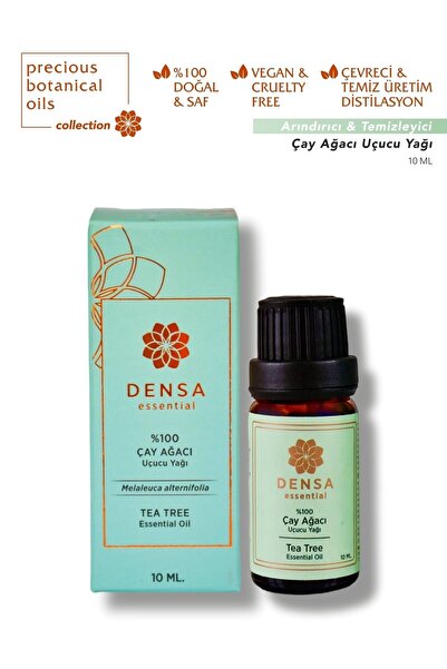 Densa Essential Çay Ağacı Uçucu Yağı %100 Saf Doğal 10 ml Arındırıcı Tazeleyici Aromaterapi Difüzör Buhurdanlık