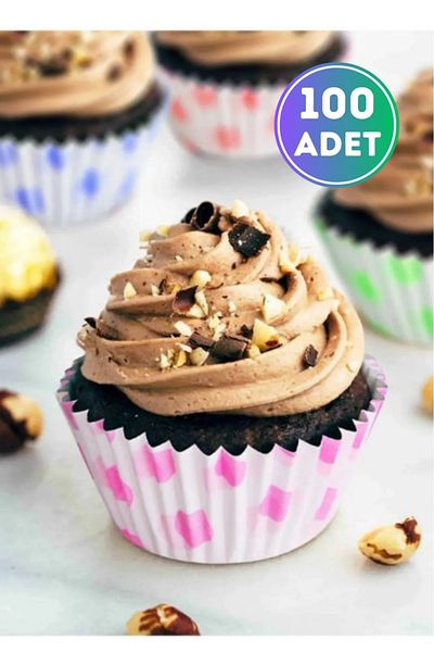 MODGER كبسولة كيك صغيرة منقط 100 قطعة