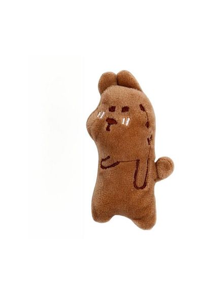 Choice Brown Bear Pet Molar Bite Toy Cartoon Stuffed Animal Cute Plush Cat Chew Toy Interactive Pets Toys F