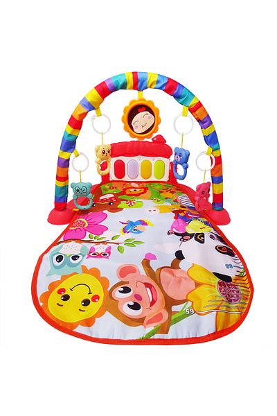 Salamandra Activity Center, With Measuring Scale, Lights And Sounds, Rattle Toys, Coral Color