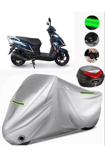 MotoEN حقيبة Falcon Mocco 50 الخلفية المتوافقة مع القماش المشمع للدراجات النا...
