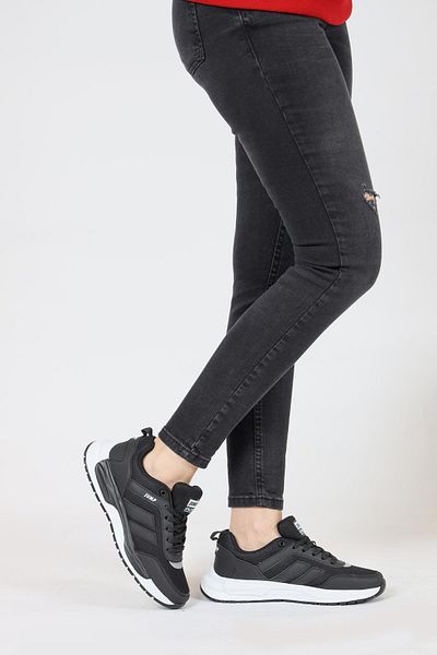 Jump 30601 Negru - Alb Pantofi de damă pantofi sport casual