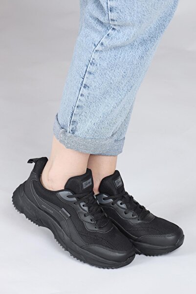 Jump 28066 Siyah Kadın Sneaker Günlük Spor Ayakkabı