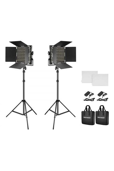 NEEWER Kit 2 Panouri Neewer Bi Color 660 LED, trepiezi, gentute transport