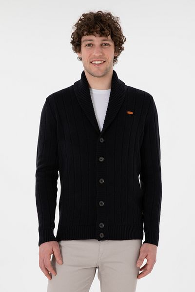 U.S. Polo Assn. Men's Navy Blue Knitwear Cardigan 50297061 -Vr033