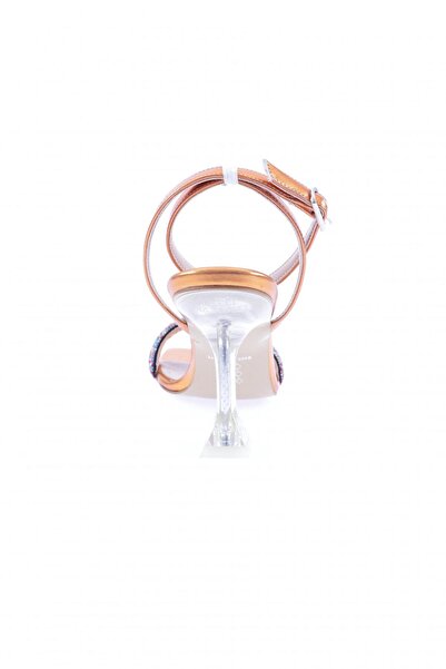 DGN 5161-23Y Kadin Silver Taşli Bilekten Bağli Topuklu Ayakkabı