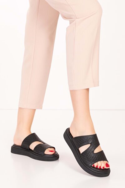 Gondol Hakiki Deri Anatomik Taban Rahat Günlük Terlik Msa.1007