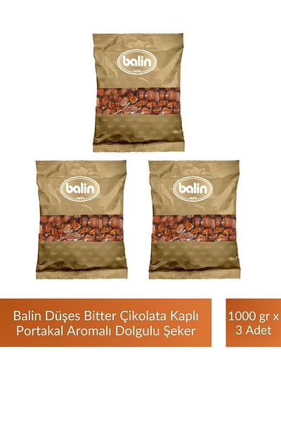 Kahve Dünyası Balin Duchess Chocolate Covered Orange Flavored Hard Candy 1000 g X 3 Pieces