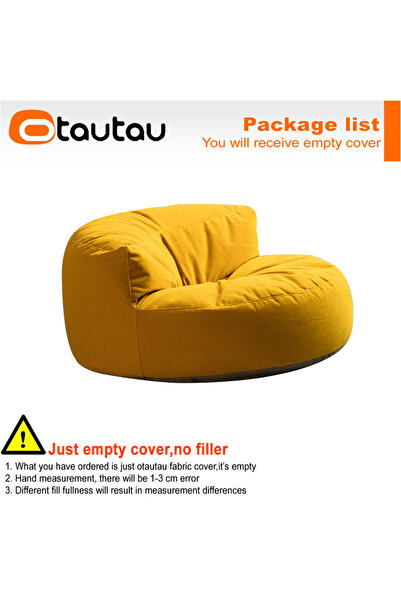 Choice empty cover yellow OTAUTAU Thick Soft Chenille Bean Bag Cover without ...