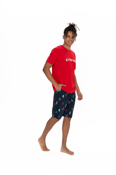 U.S. Polo Assn. Men's Red Cotton Pajama Set U.S. Polo Assn. Ilc2.18H86L6P