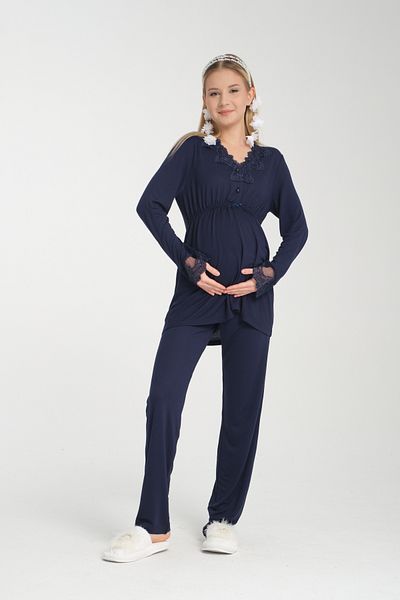 venera Elegant Elegant Venera Pajama Set Maternity Lace Details
