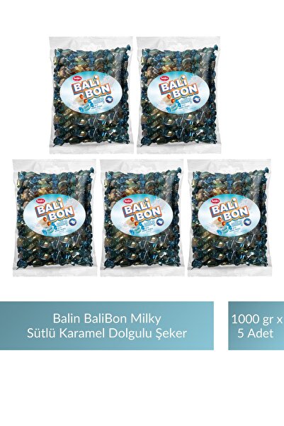 Kahve Dünyası Balin Balibon Milky Milk Caramel Filled Candy 1000 Gr X 5 Pieces