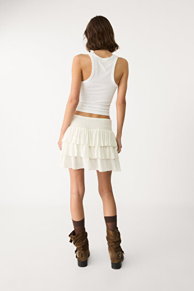 Stradivarius Fırfırlı mini etek