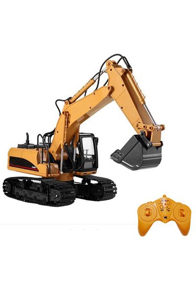 Salamandra Crawler Excavator, Metal Bucket, With Remote Control, Kids