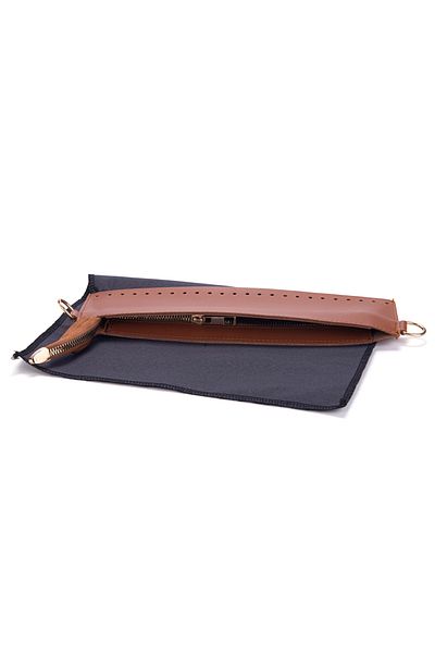 Sultan Lined Zipper 28cm Tan Bag