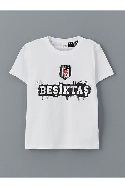 LC Waikiki LCW Kids Crew Neck Beşiktaş Σετ πιτζάμες για αγόρια με στάμπα με σορτς