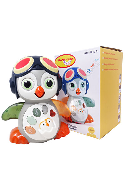 Salamandra Pinguin interactiv cu lumini, sunete, rotație, pentru copii®