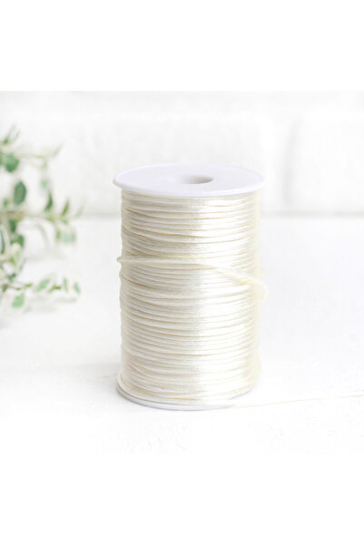 Bimotif Floş ip Krem, 2 mm  1 metre