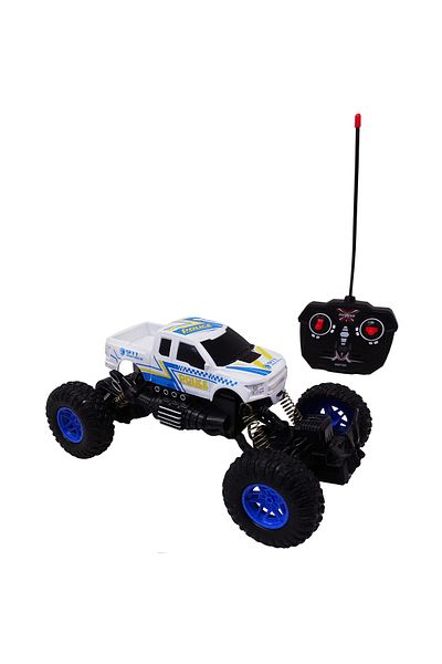 Salamandra Police Car, Rock Crawler, With Lights And Suspension, White, Kids