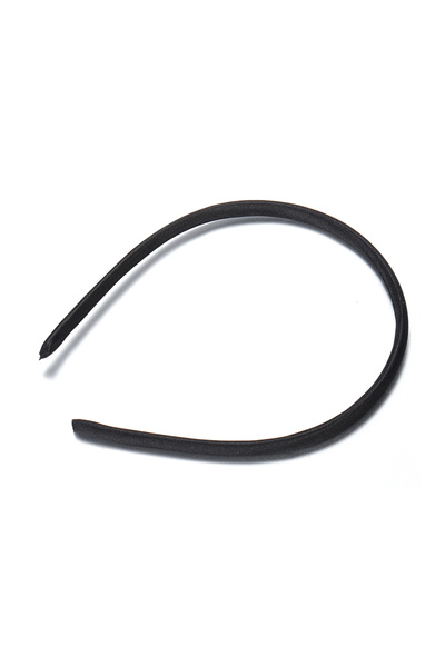 Choice 10 قطع من عصابة الرأس الساتان الملونة مقاس 10 مم باللون الأسود