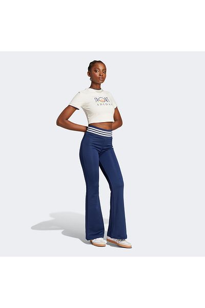 adidas Flared Women's Navy Blue Wide Leg Sweatpants