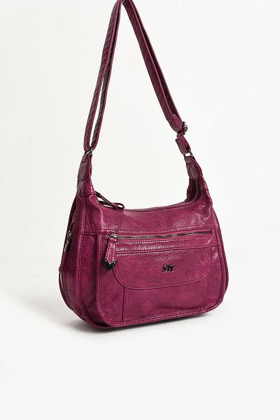 571 Collections Çanta Purple Faux Leather Shoulder Bag - Model 571-11-13F