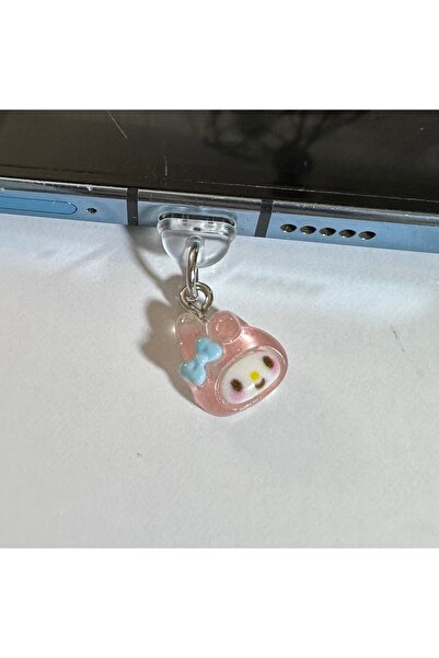 aysequlce my melody çizgifilm telefon charmı şarj soketi toz koruma type c giriş