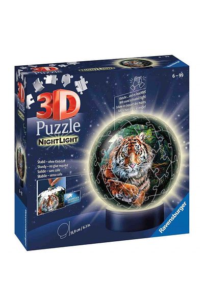 RAVENSBURGER 3D Luminous Tiger Puzzle, 72 Pieces