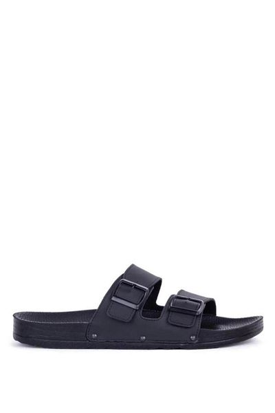 Pierre Cardin ®| Pc-7038-3485 Black - Large Size Slippers 45-46-47 Number