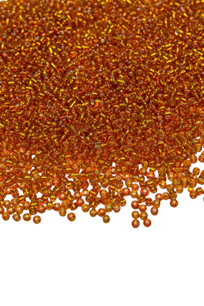 Serhat Aksesuar ve El İşçilik 100 جرام كريستال برتقالي فاتح مقاس 06 خرز هواية