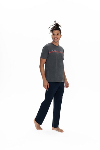 U.S. Polo Assn. Πόλο Ασν. Ανδρικό Anthracite Mlnj. Πιτζάμες - Σετ Πιτζάμες T-Shirt Σπίτι Ρούχα - ILC2.18Z89V5R