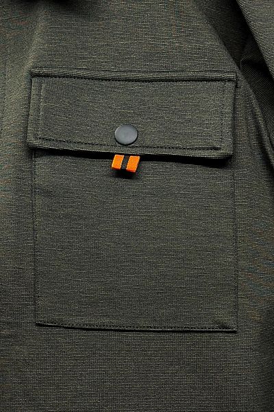 BESSA Ανδρικό σετ φόρμας χακί με κουμπωτά κλείσιμο Interlock υφασμάτινο ίσιο πόδι με τσέπες με κουμπωτά