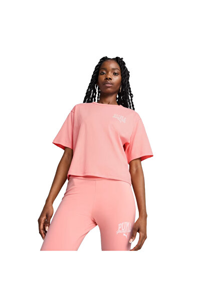 Puma Class Relaxed Crop Kadın Pembe Günlük Stil T-Shirt 68503018