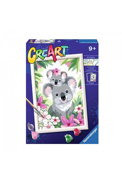 RAVENSBURGER Painting by numbers - Koala With Chicks