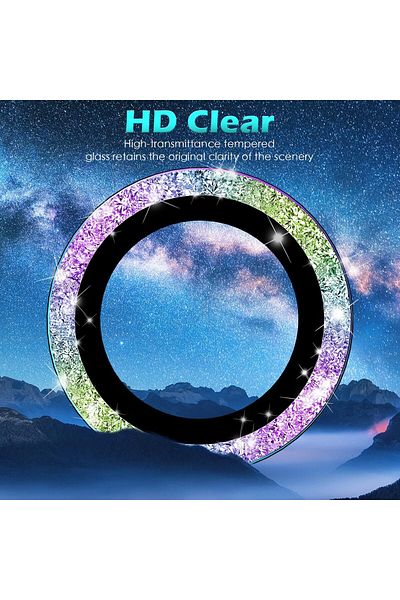 AWH for Samsung S25 Ultra Bling Camera Lens Protector, Metal Cover, HD Clear, Glitter Colorful